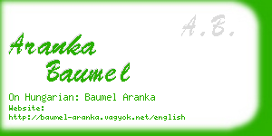 aranka baumel business card